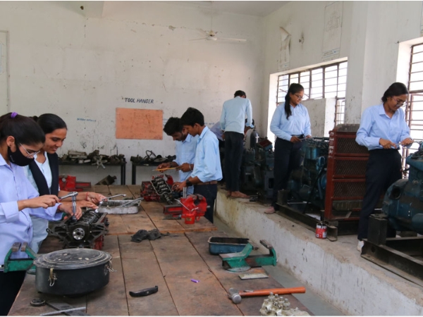 ITI trainee working on an electrical panel at PERTS industrial training institute